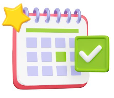 Calendário com checklist